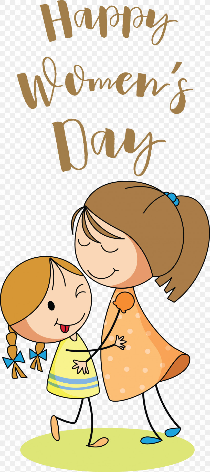 Happy Womens Day Womens Day, PNG, 1334x2999px, Happy Womens Day, Bigstock, Cartoon, Hug, Royaltyfree Download Free
