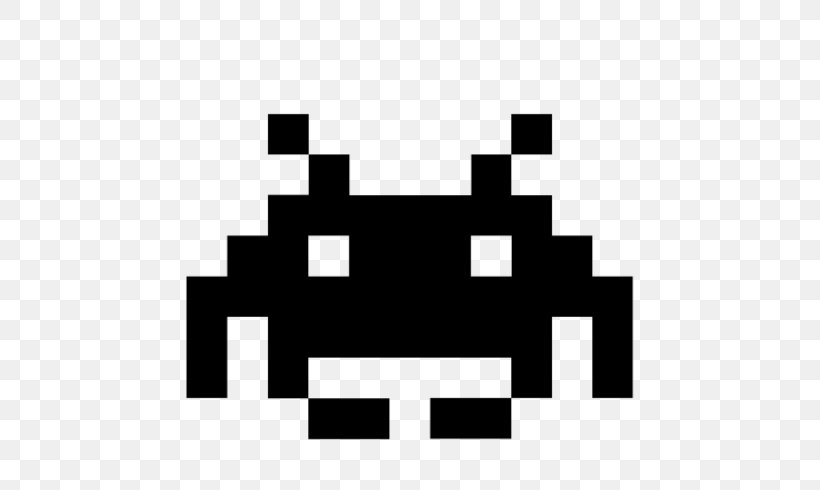 Space Invaders Bubble Bobble Video Game Pixel Art Arcade Game, PNG, 512x490px, Space Invaders, Arcade Game, Black, Black And White, Brand Download Free