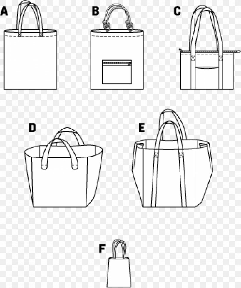 Tote Bag Handbag Burda Style Pattern, PNG, 915x1093px, Bag, Area, Bathroom Accessory, Black And White, Burda Style Download Free