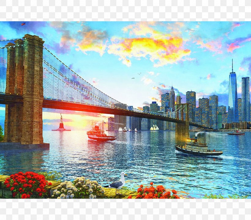 Brooklyn Bridge Jigsaw Puzzles Bow Bridge Educa Borràs, PNG, 1039x910px, Brooklyn Bridge, Bow Bridge, Bridge, Brooklyn, City Download Free