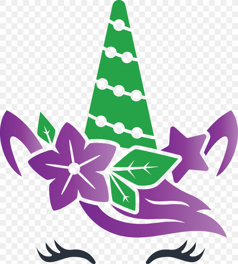 Unicorn Christmas Unicorn, PNG, 2695x3000px, Unicorn, Christmas Unicorn, Leaf, Plant, Purple Download Free