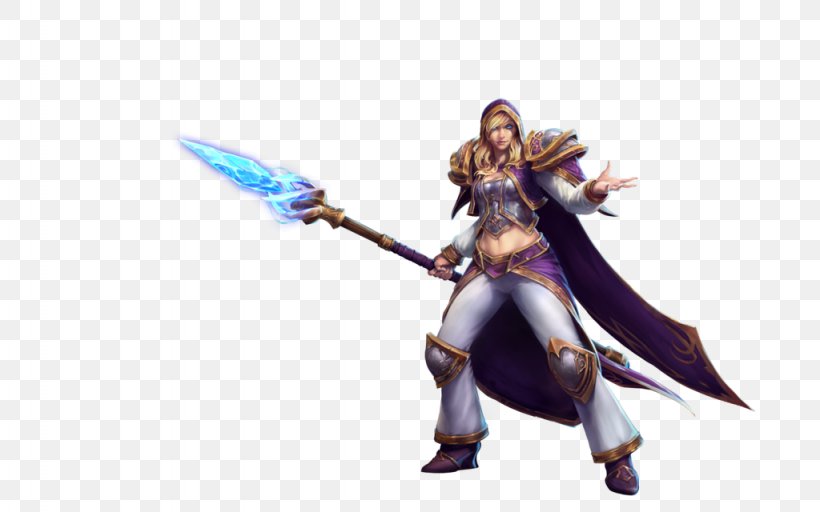 Heroes Of The Storm World Of Warcraft Warcraft III: Reign Of Chaos The Lost Vikings Jaina Proudmoore, PNG, 1024x640px, Heroes Of The Storm, Action Figure, Blizzard Entertainment, Character, Cold Weapon Download Free