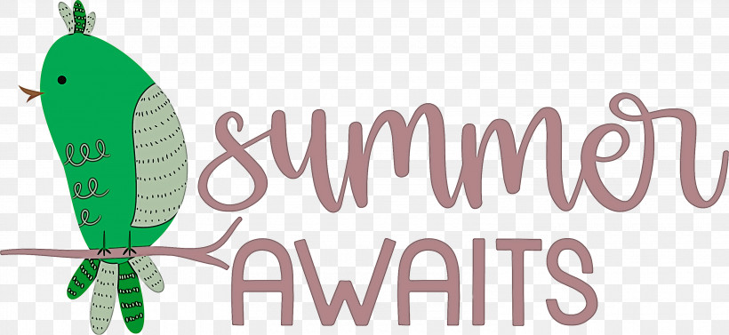 Summer Awaits Summer Summer Vacation, PNG, 3000x1380px, Summer, Geometry, Green, Line, Logo Download Free