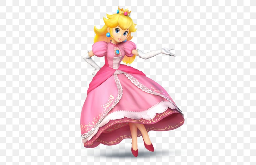 Super Smash Bros. For Nintendo 3DS And Wii U Super Princess Peach Super Mario Bros., PNG, 530x530px, Princess Peach, Barbie, Doll, Fictional Character, Figurine Download Free