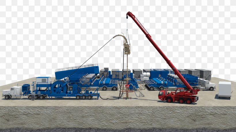 Hydraulic Fracturing Coiled Tubing Heavy Machinery Schlumberger Halliburton, PNG, 1400x788px, Hydraulic Fracturing, Coiled Tubing, Completion, Construction Equipment, Crane Download Free