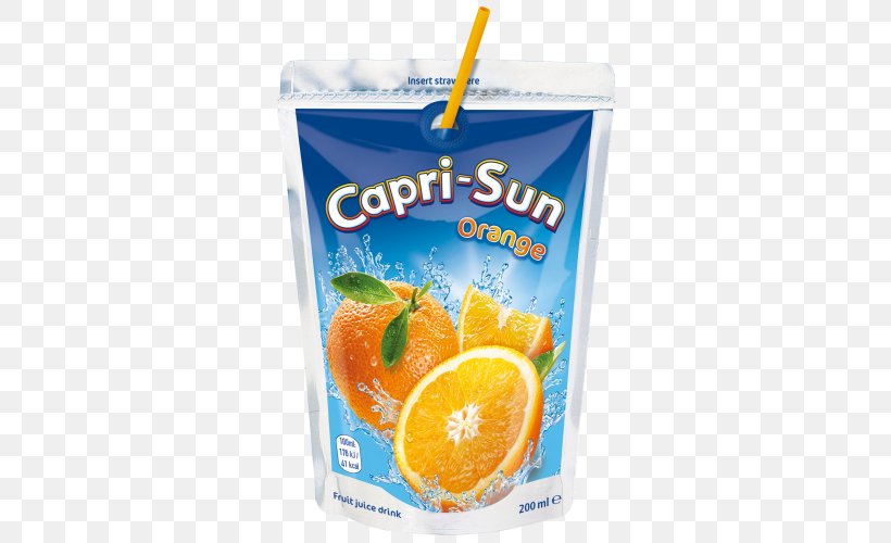 Orange Juice Capri Sun Drink Punch, PNG, 500x500px, Juice, Apple, Blackcurrant, Capri Sun, Citric Acid Download Free