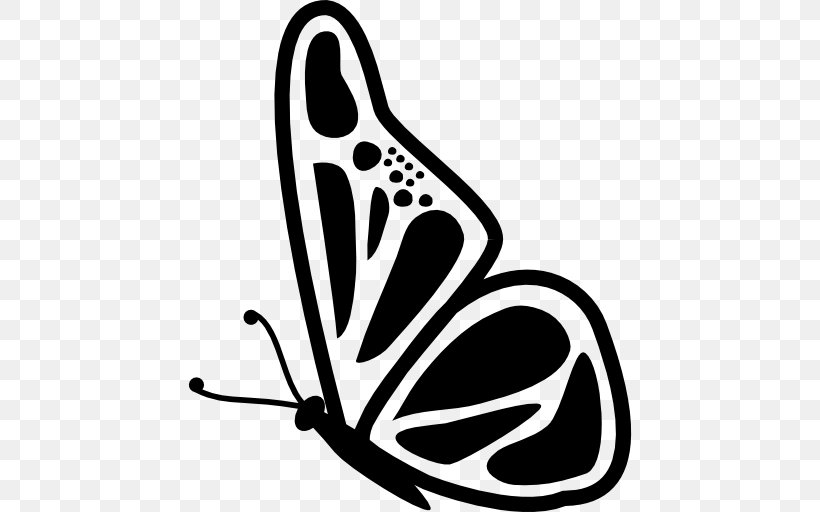 Butterfly Drawing Clip Art, PNG, 512x512px, Butterfly, Artwork, Black, Black And White, Brush Footed Butterfly Download Free