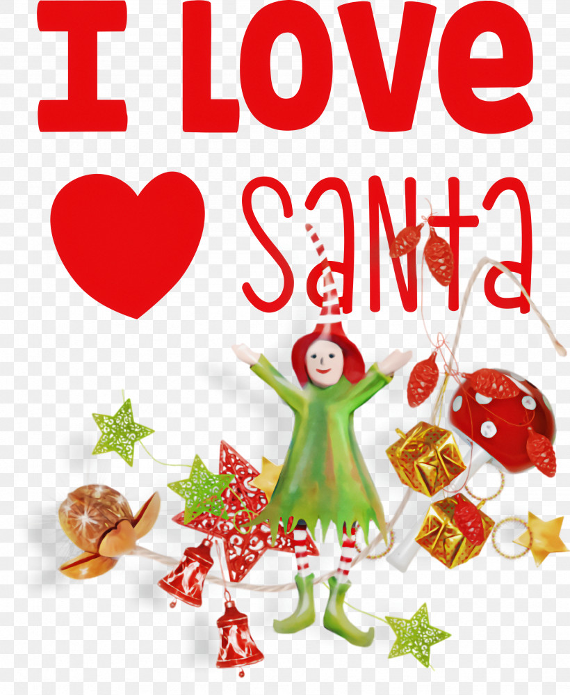 I Love Santa Santa Christmas, PNG, 2462x3000px, I Love Santa, Black, Christmas, Christmas Day, Christmas Ornament M Download Free