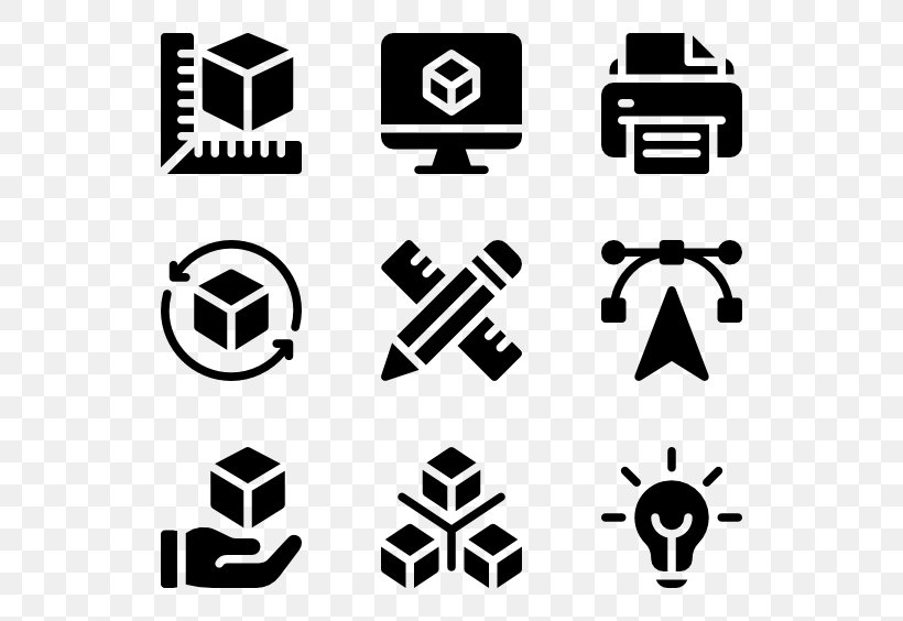 3d Printing Logos, PNG, 600x564px, Share Icon, Area, Black, Black And White, Brand Download Free