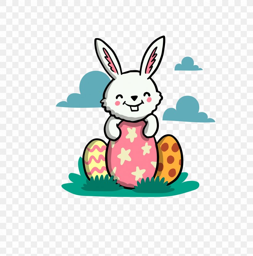 Cute Bunny, PNG, 3324x3355px, Easter Bunny, Cartoon, Clip Art, Drawing, Easter Download Free