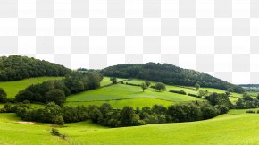 Green Fields - England Wales Rural Area Stock Photography Panorama PNG