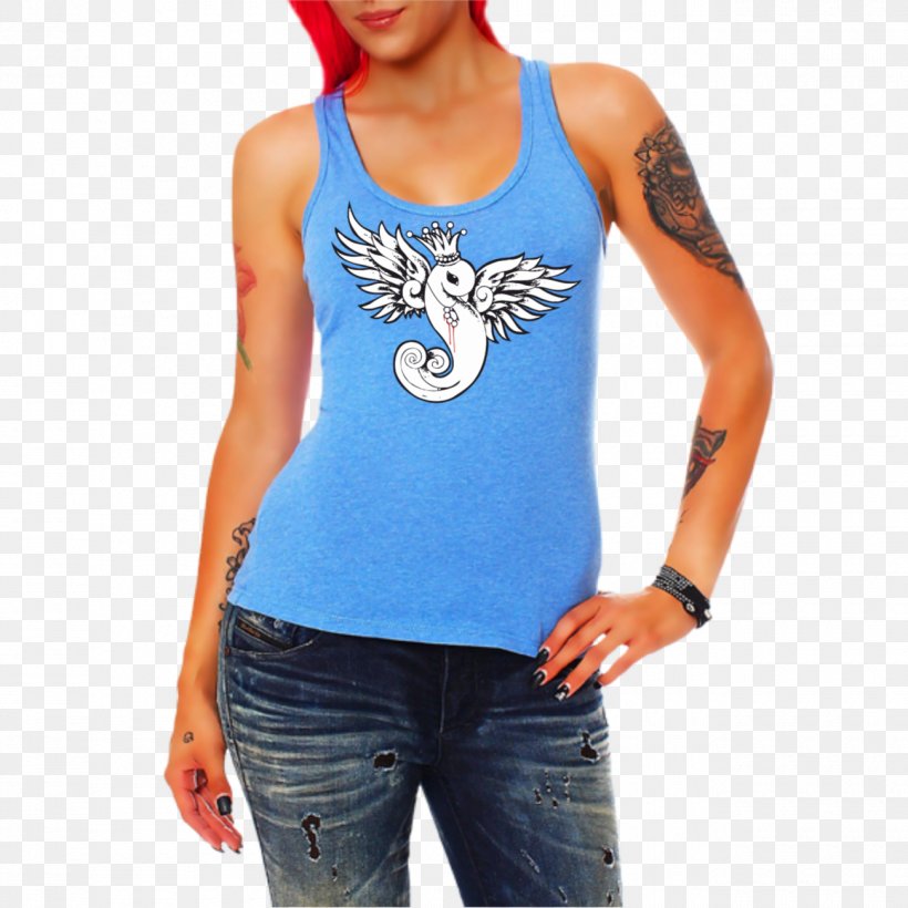 T-shirt Hoodie Woman Top Sleeveless Shirt, PNG, 1300x1300px, Watercolor, Cartoon, Flower, Frame, Heart Download Free