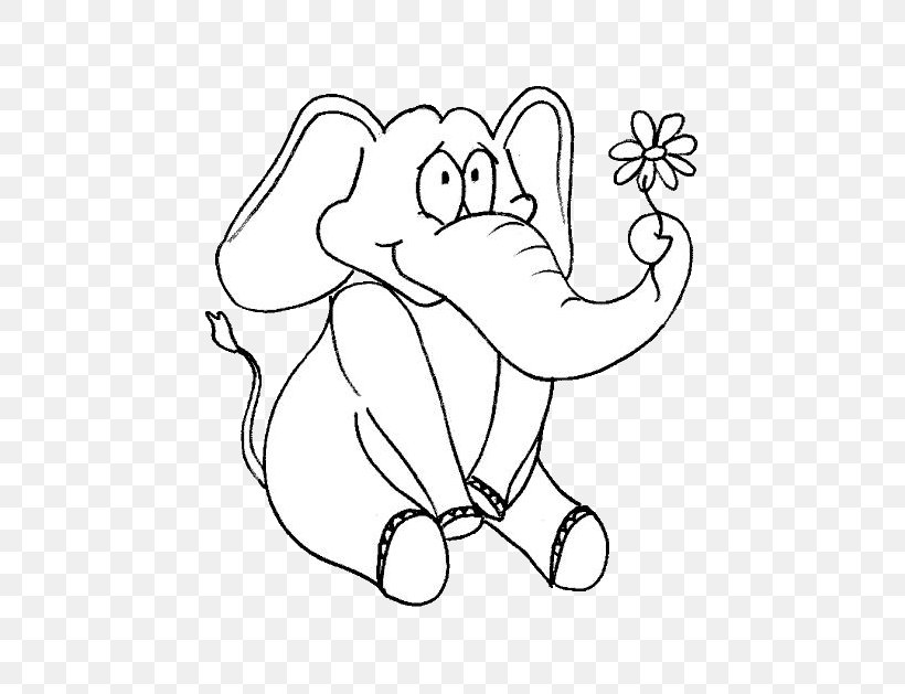 African Elephant Indian Elephant Coloring Book Child, PNG, 577x629px, Watercolor, Cartoon, Flower, Frame, Heart Download Free