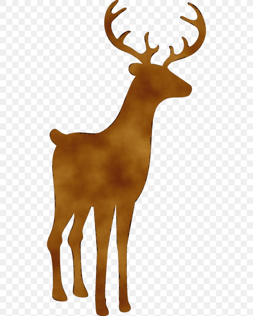 Reindeer, PNG, 516x1024px, Watercolor, Animal Figure, Deer, Elk, Fawn Download Free