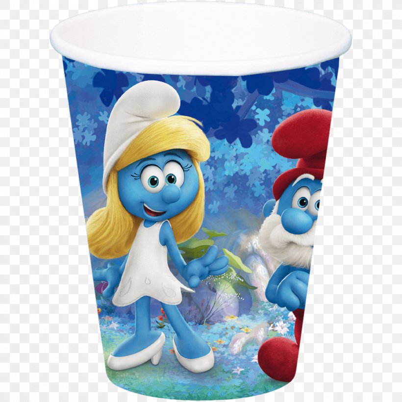 The Smurfs Smurfette Papa Smurf Les Schtroumpfs Mug, PNG, 1000x1000px, Smurfs, Birthday, Ceramic, Child, Cup Download Free