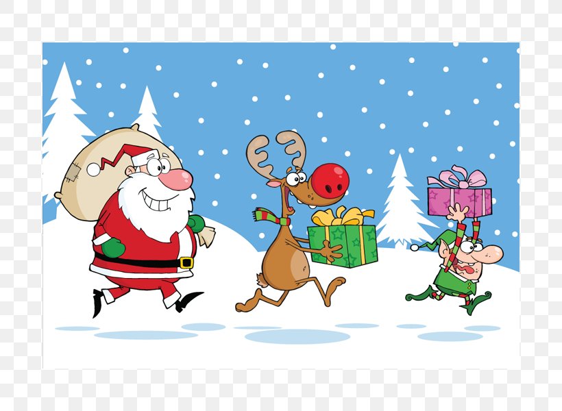 Santa Claus Reindeer Christmas Elf Gift Clip Art, PNG, 800x600px, Santa Claus, Area, Art, Cartoon, Christmas Download Free