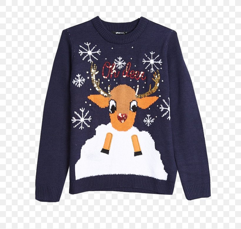 T-shirt Sweater Reindeer Knitting Christmas, PNG, 700x781px, Tshirt, Blue, Bluza, Brand, Christmas Download Free