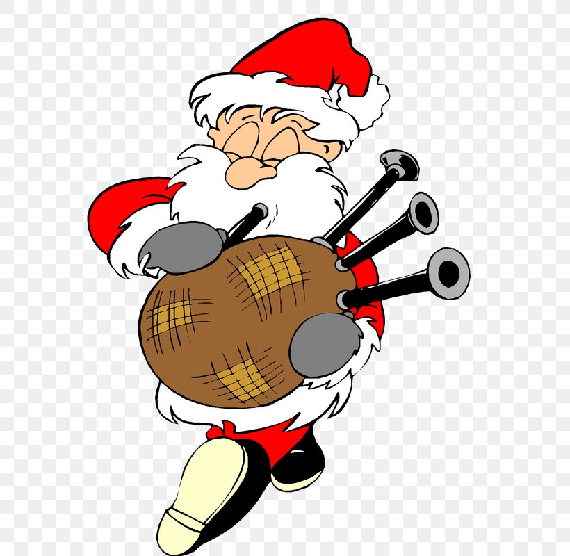 Santa Claus Christmas Day Christmas Gift Greeting & Note Cards, PNG, 578x800px, Santa Claus, Art, Artwork, Bagpipes, Cartoon Download Free