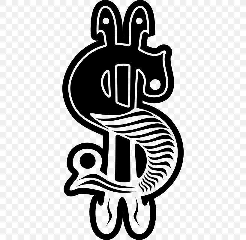 Dollar Sign United States Dollar Clip Art, PNG, 406x800px, Dollar Sign, Art, Artwork, Black And White, Currency Download Free