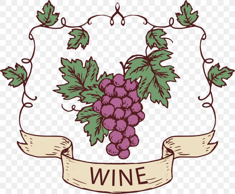 Grape Wine Vector Graphics Design Clip Art, PNG, 2077x1721px, Grape, Designer, Floral Design, Flower, Flowering Plant Download Free