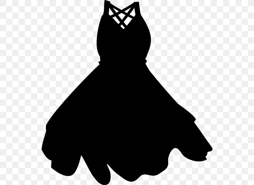 Little Black Dress Clothing Clip Art, PNG, 552x595px, Little Black Dress, Beak, Black, Black And White, Carnivoran Download Free