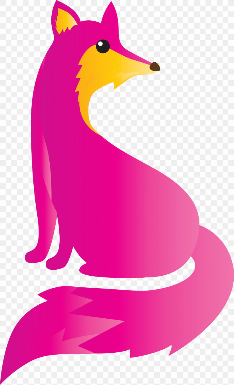 Pink Bird Animal Figure Beak Magenta, PNG, 1828x3000px, Watercolor Fox, Animal Figure, Beak, Bird, Flightless Bird Download Free
