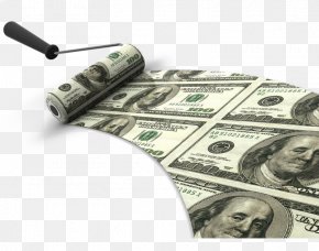Wall Brush Roll Out A Dollar - Paint Roller Money Brush House Painter And Decorator PNG