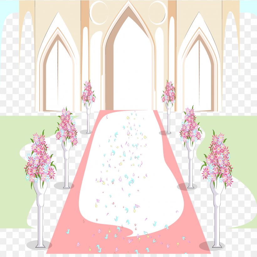 Wedding Illustration, PNG, 2083x2083px, Wedding, Artworks, Church, Designer, Floral Design Download Free