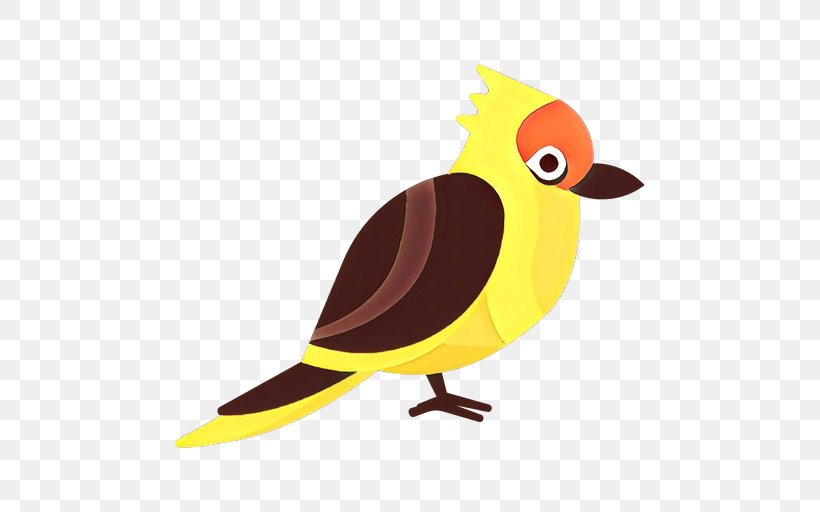 Bird Cartoon Beak Yellow Songbird, PNG, 512x512px, Cartoon, Beak, Bird, Finch, Old World Flycatcher Download Free