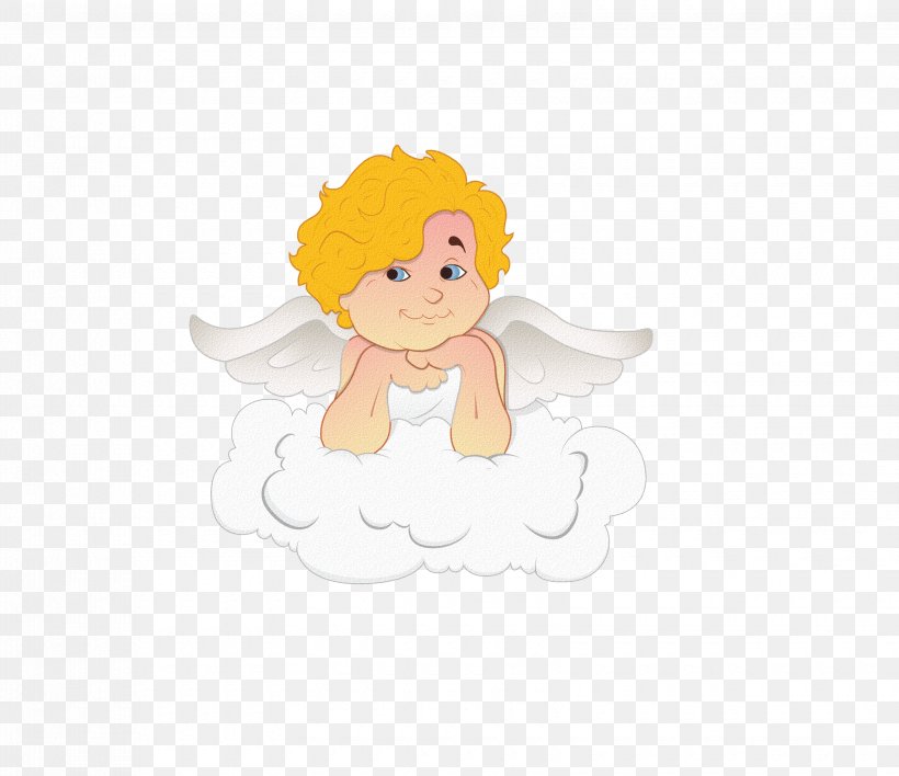 Angel Cartoon Yellow Illustration, PNG, 3300x2853px, Angel, Animal, Cartoon, Fictional Character, Material Download Free