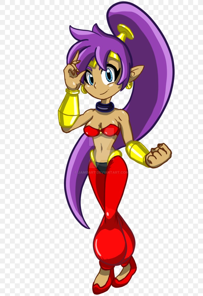 Shantae: Half-Genie Hero Shantae And The Pirate's Curse WayForward Technologies Fan Art, PNG, 670x1191px, Watercolor, Cartoon, Flower, Frame, Heart Download Free