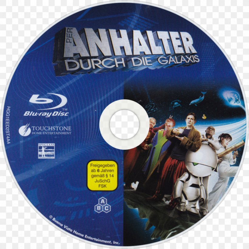 Blu-ray Disc Compact Disc Film The Hitchhiker's Guide To The Galaxy DVD, PNG, 1000x1000px, 4k Resolution, 5 Centimeters Per Second, Bluray Disc, Book, Brand Download Free