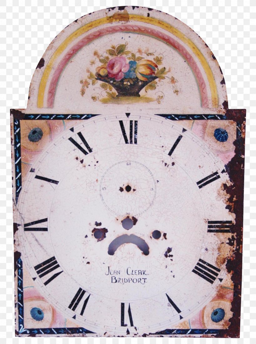 Floral Clock Floor & Grandfather Clocks Clock Face Furniture, PNG, 1611x2160px, Clock, Antique, Chairish, Clock Face, Floor Grandfather Clocks Download Free
