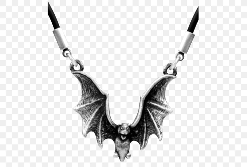 Necklace Charms & Pendants Earring Bat Jewellery, PNG, 555x555px, Necklace, Bat, Black And White, Body Jewelry, Cabochon Download Free