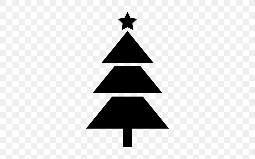Christmas Tree Silhouette Christmas Decoration, PNG, 512x512px, Christmas Tree, Black And White, Christmas, Christmas Decoration, Christmas Ornament Download Free