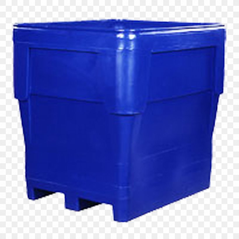Plastic Rubbish Bins & Waste Paper Baskets Intermediate Bulk Container Box, PNG, 1000x1000px, Plastic, Box, Bulk Cargo, Cobalt Blue, Container Download Free