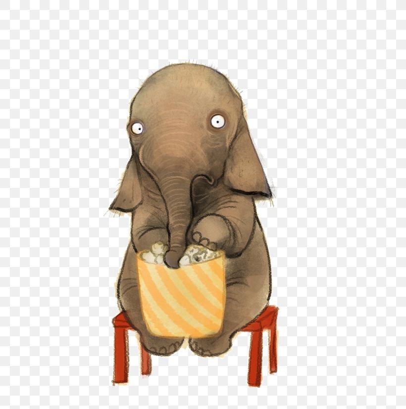 Popcorn Elephant Drawing Illustration, PNG, 564x827px, Popcorn, African Elephant, Animal, Art, Designer Download Free
