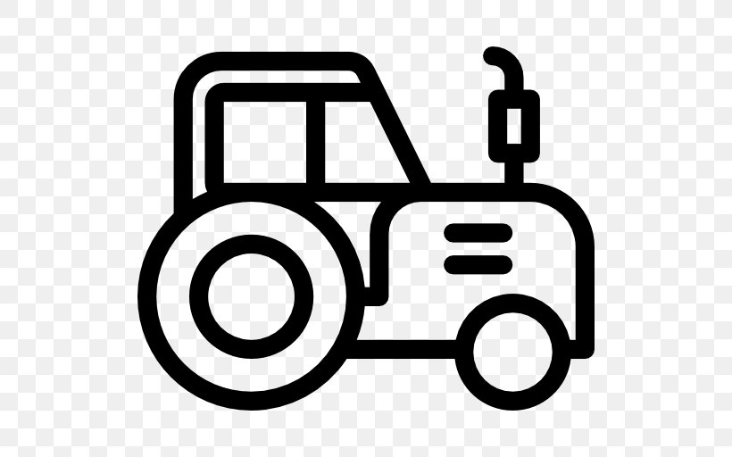 Tractor Agriculture Transport Agricultural Machinery Clip Art, PNG, 512x512px, Tractor, Agricultural Machinery, Agriculture, Area, Black And White Download Free