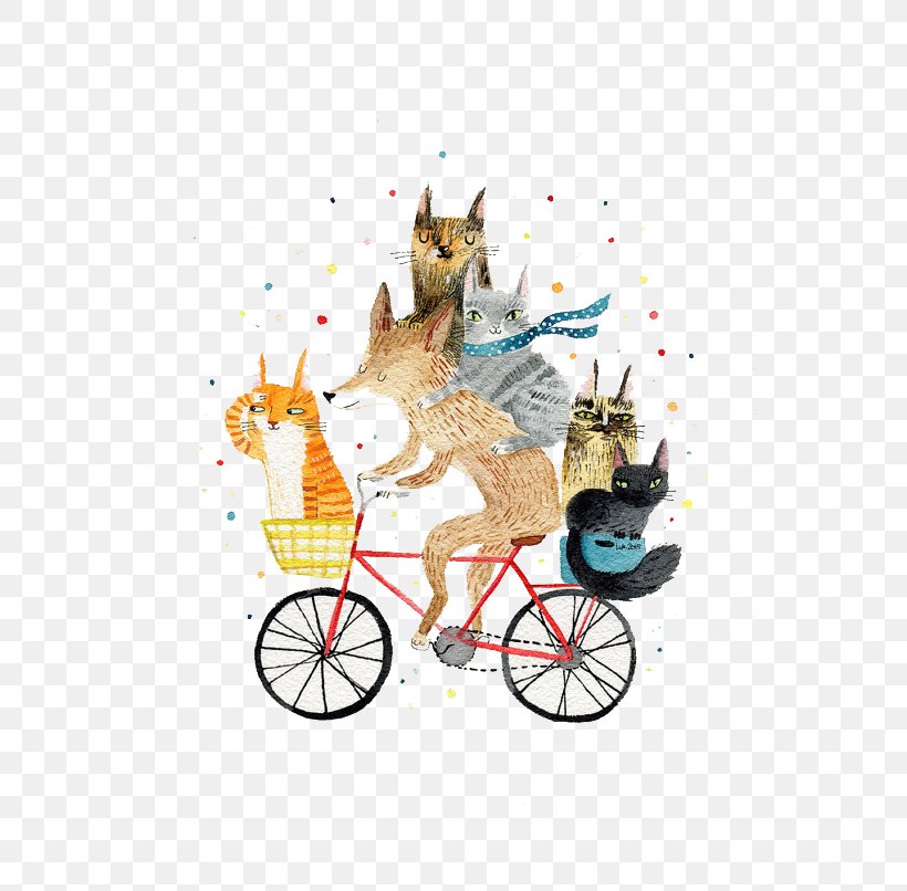 Cycling Bicycle Paper Greeting Card Illustration, PNG, 570x806px, Cycling, Animalier, Anniversary, Art, Art Bike Download Free