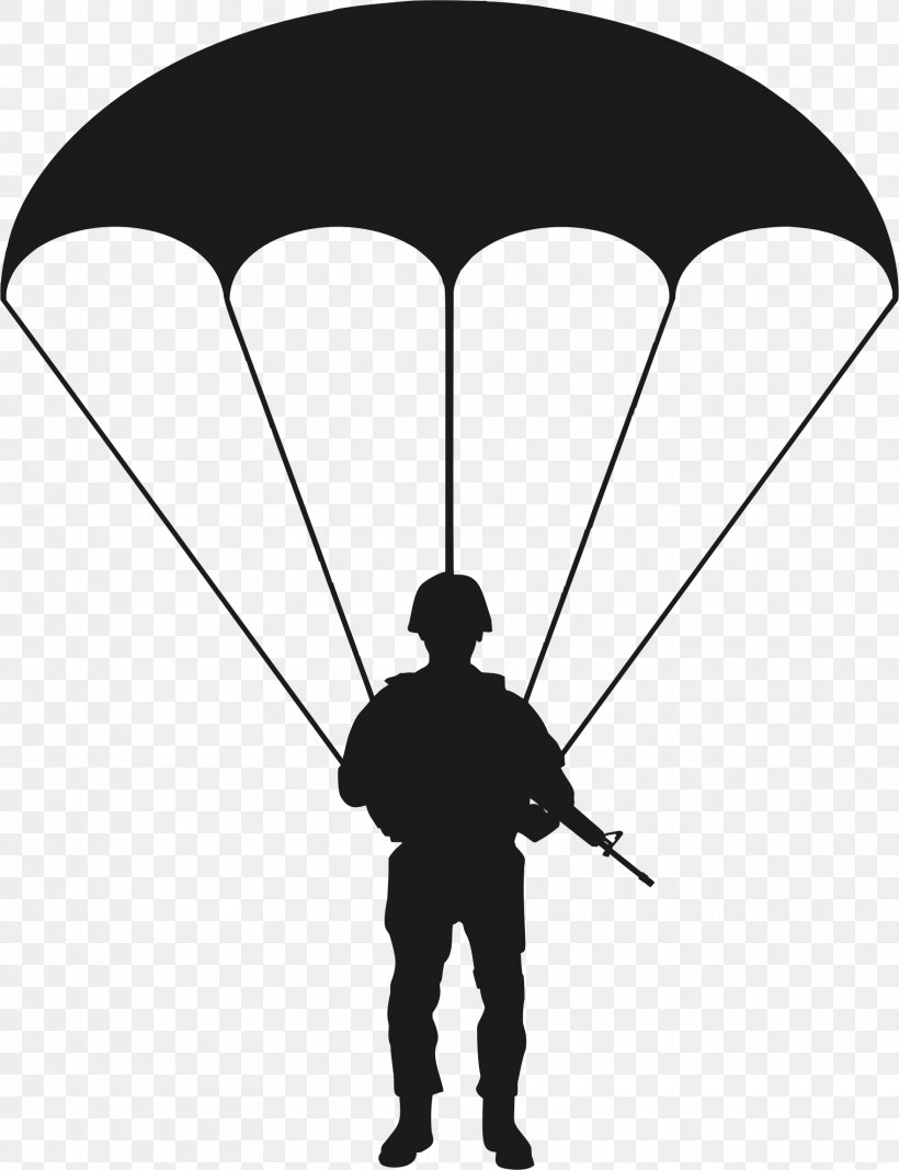 Silhouette Soldier Paratrooper Clip Art, PNG, 1760x2292px, Silhouette, Airborne Forces, Army, Black, Black And White Download Free