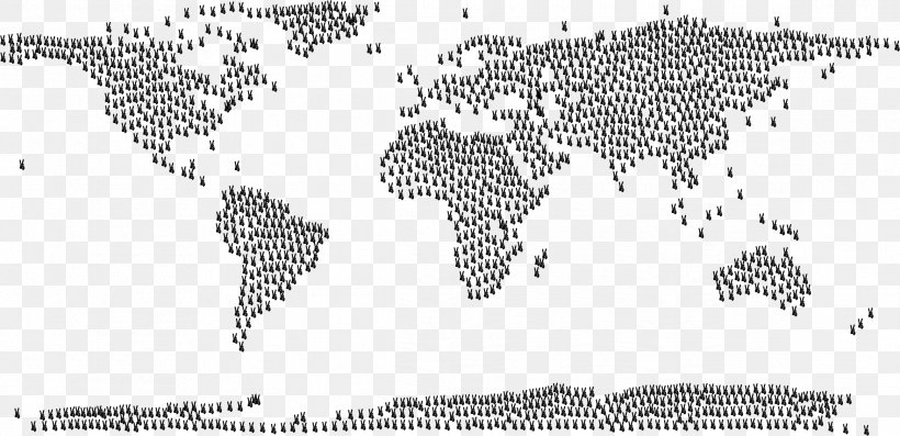 World Map Map Projection Equirectangular Projection, PNG, 2334x1132px, World, Area, Black And White, Blank Map, English Download Free
