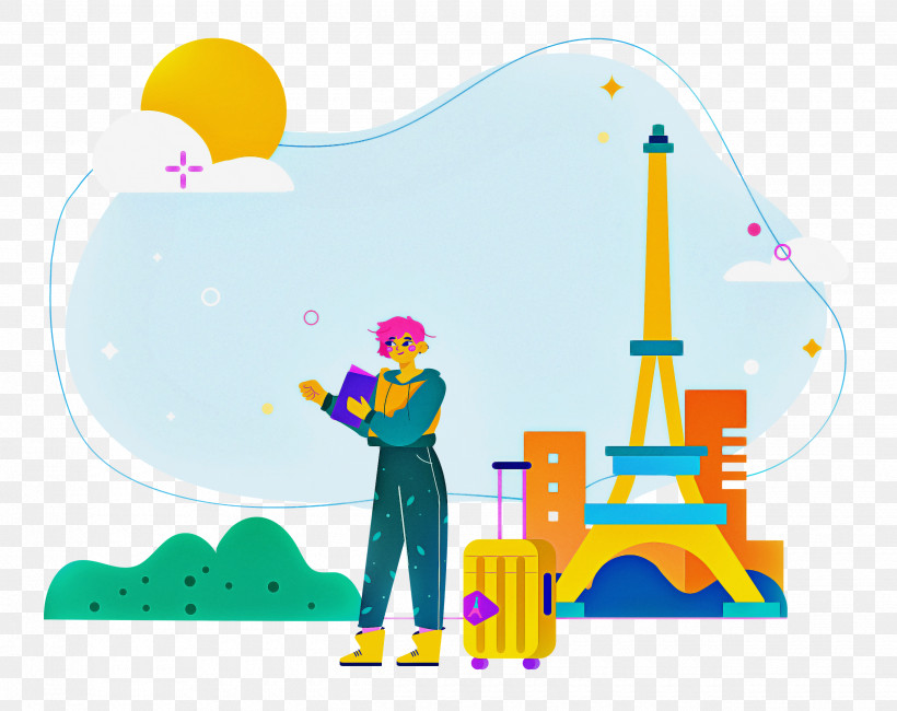 Paris Travel, PNG, 2500x1982px, Paris, Behavior, Cartoon, Geometry, Human Download Free