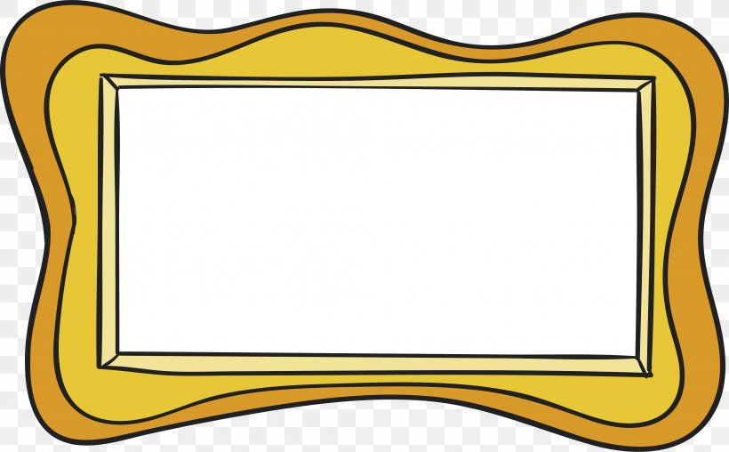 Picture Frame Wave Yellow, PNG, 3976x2467px, Picture Frame, Area, Digital Photo Frame, Film Frame, Rectangle Download Free