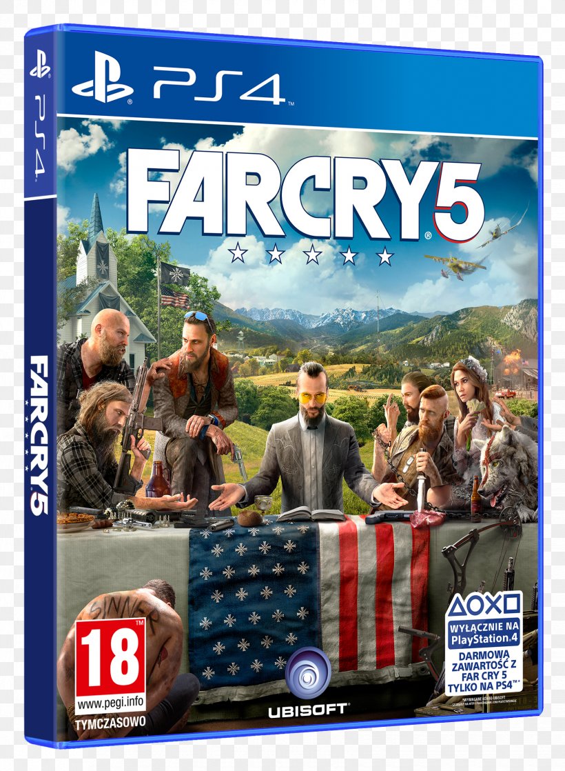 Far Cry 5 PlayStation 4 Video Games Ubisoft Far Cry Primal, PNG, 1650x2250px, Far Cry 5, Far Cry, Far Cry Primal, Firstperson Shooter, Game Download Free