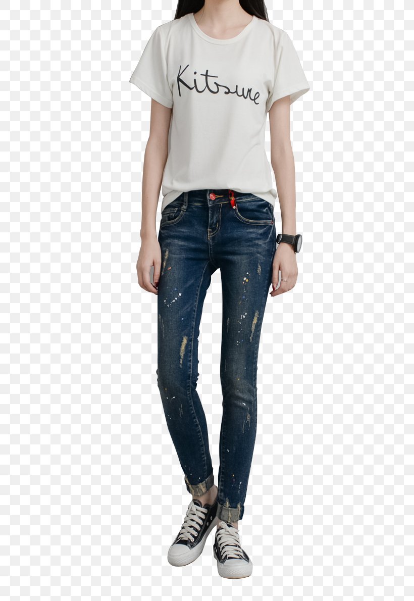 T-shirt Jeans Sleeve Denim, PNG, 444x1190px, Watercolor, Cartoon, Flower, Frame, Heart Download Free
