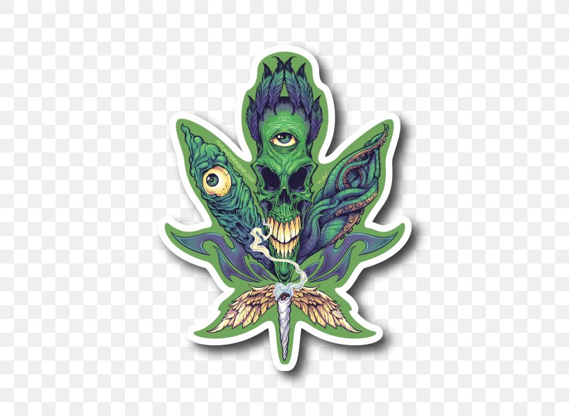 Cannabis Sticker Skull Leaf Image, PNG, 600x600px, Cannabis, Art, Bud, Decal, Drawing Download Free
