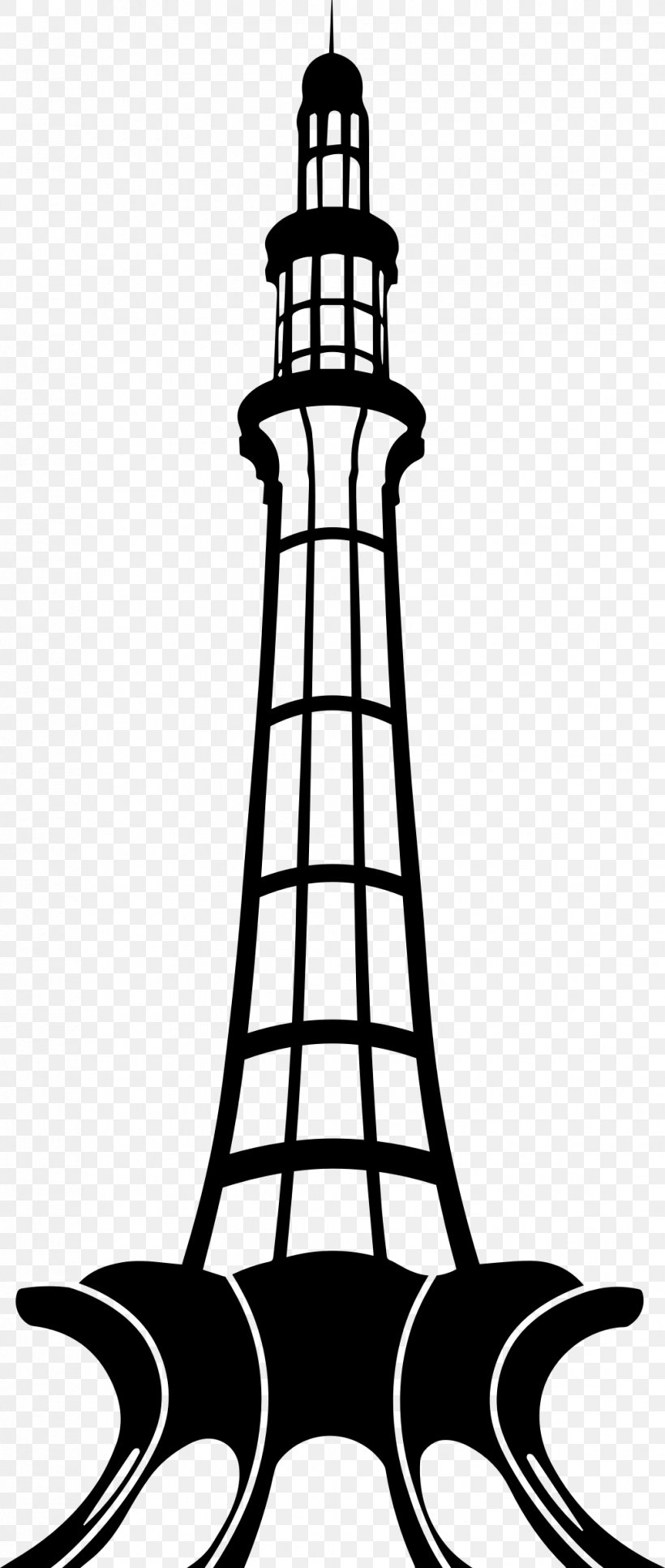 Minar-e-Pakistan Drawing Clip Art, PNG, 1018x2400px, Minarepakistan, Artwork, Black And White, Drawing, Lahore Download Free