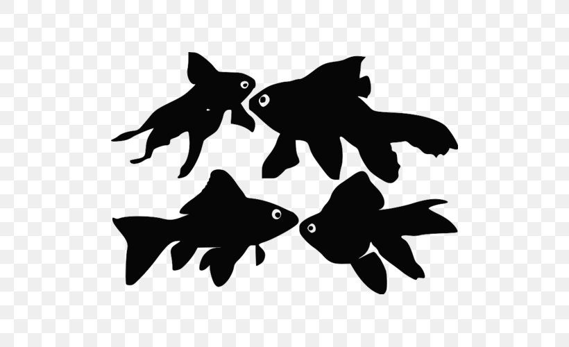 Silhouette Fantail Photography, PNG, 500x500px, Silhouette, Black And White, Carp, Decal, Fantail Download Free