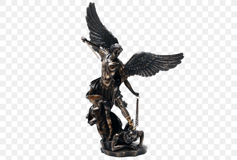 Michael Angels Statue Sculpture Lucifer, PNG, 555x555px, Michael, Action Figure, Angel, Angels, Archangel Download Free