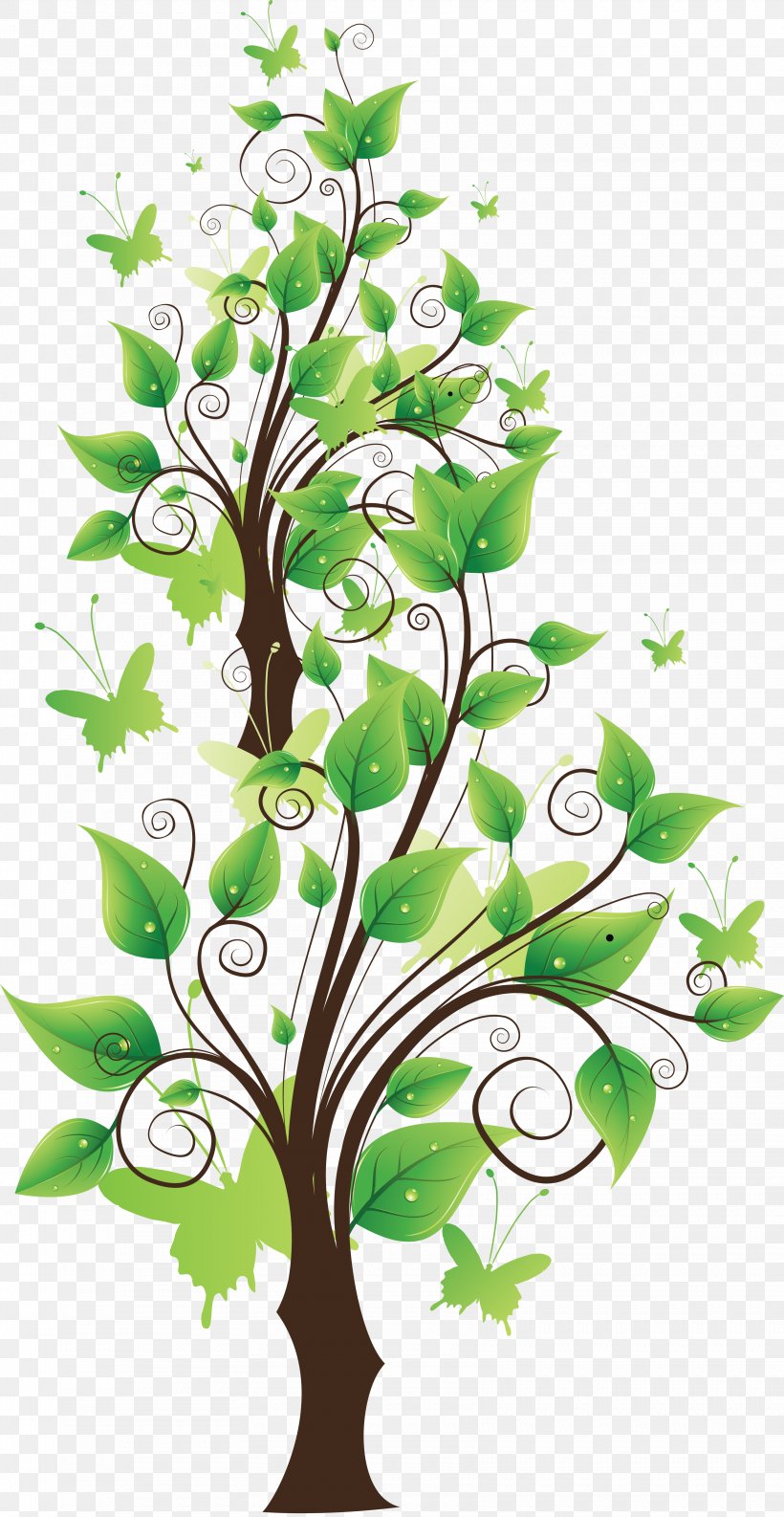 Clip Art Image Vector Graphics Tree, PNG, 3321x6427px, Tree, Branch, Drawing, Fir, Flora Download Free